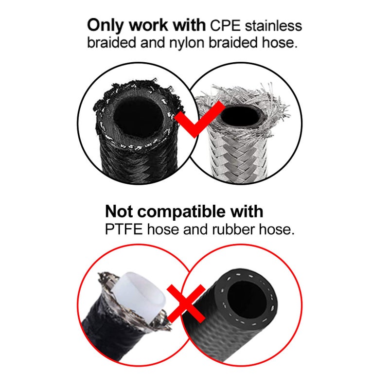 EVIL ENERGY 8AN Hose End Fitting Straight Swivel for CPE Braided Hose Black - Image 3